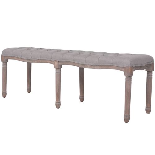 Chunhe Banc Lin Bois massif 150 x 40 x 48 cm Gris clair AB245362