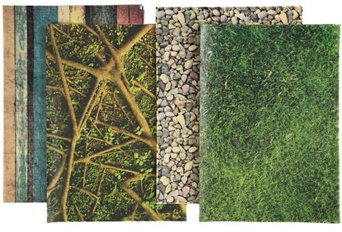 Creotime papier de découpage naturel 25 x 35 cm 8 feuilles