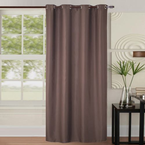 Paire de rideaux occultant unis - chocolat - Dimensions : 140x260cm