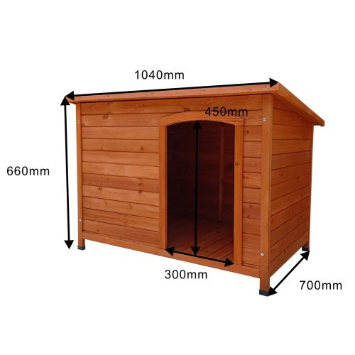 Comparer les prix de Niche pour Chien Gardiun Malik 70x104x66 cm Monopente - Chien de Taille Moyenne