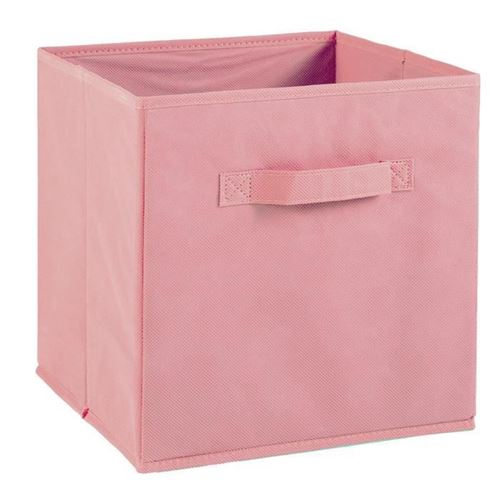COMPO Tiroir de rangement - Tissu - 27 x 27 x 28 cm - Vieux rose