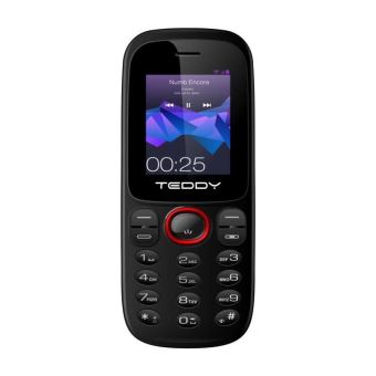 TEDDY 1 - Mobiele telefoon - dual-SIM - GSM - RAM 32 MB - 0,3 MP - zwart, rood