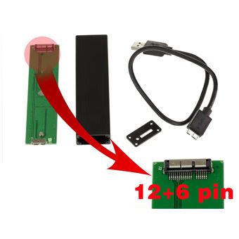 Convertisseur USB 3.0 pour SSD MACBOOCK 12 + 16 BROCHES - Pour SSD Mac 2013  et 2014 en 12+16 points - Montage et connectique PC à la Fnac