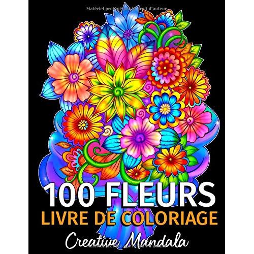 Nlfbp Editions Livre De Coloriage Adultes - 100 Fleurs - 100 Pages À Colorier - 212 Pages A4