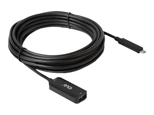 Club 3D - Câble d'extension USB - 24 pin USB-C (M) pour USB type A (F) - USB 3.1 Gen 2 - 900 mA - 5 m - alimentation USB bi-directionnel