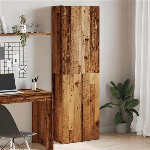 Credenza Legno Antico 60x32x190 Cm In Truciolato - Vidaxl