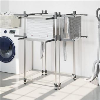 Séchoir à linge 107x107x120 cm aluminium - 1