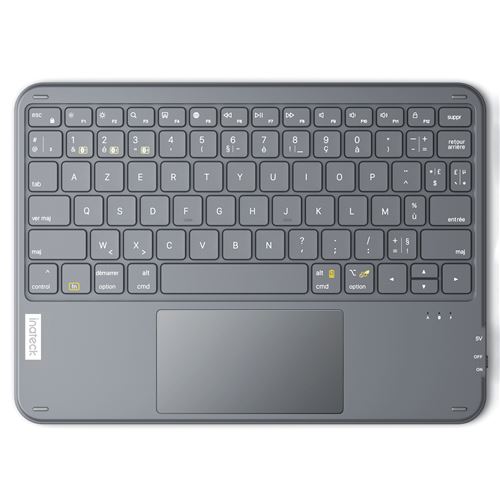 INATECK Clavier Bluetooth avec pav&eacute; Tactile, Clavier sans Fil AZERTY Ultra Fin et Portable, Compatible avec Windows et iPad OS
