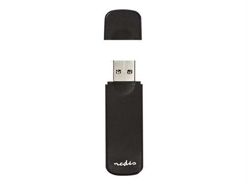 Nedis CRDRU3100BK - Lecteur de carte - 7 en 1 (MMC, SD, microSD, SDHC, microSDHC, SDXC, microSDXC) - USB 3.0