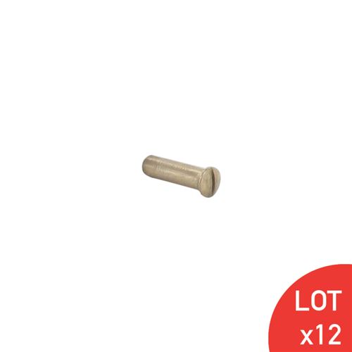 Douille tête fraisée bombée vis reliure M4x15 fendue laiton poli x12