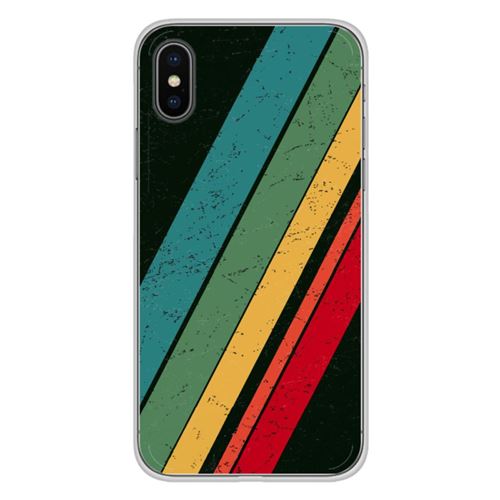Coque en silicone imprimée compatible Apple iPhone X iPhone XS Grunge