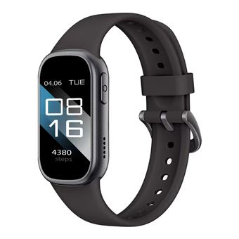 Montre Connectée Bracelet – Cardio, Tension, Sport – Silicone/Nylon – Noir