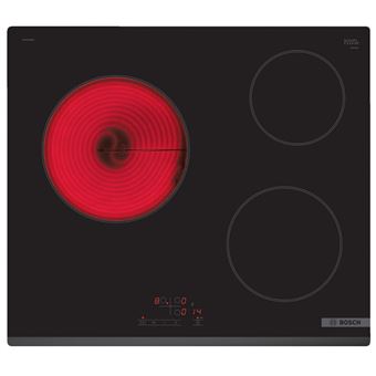 Table de cuisson vitrocéramique 60cm 3 feux 5700w noir Bosch PKM63RBB8E - 1
