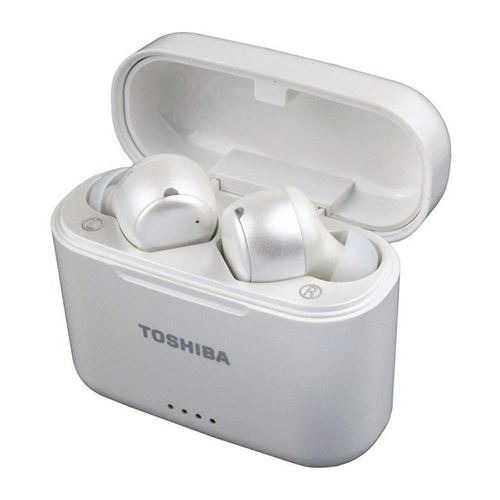 Ecouteurs True Wireless Waterproof HD Toshiba RZE-BT1050 White Pearl avec powercase - Neuf