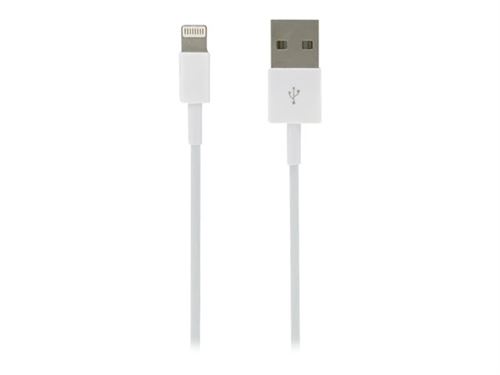 DLH - Câble Lightning - USB mâle pour Lightning mâle - 1 m - blanc