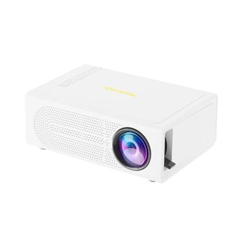 Brightake Mini Beamer, Portable, LCD LED, Miroir d'écran filaire, Supporte iOS et Android, Compatible Laptops/PC/Smartphone, Blanc - 1