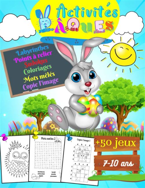 Livre d'activités - Labyrinthes, mots mêlés, coloriages, points par points, sudokus - 50 jeux