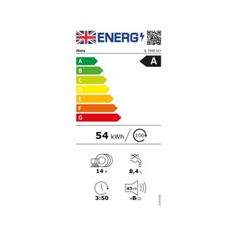 MIELE Lave vaisselle integrable 60 cm G 7200 SCi inox 14 couverts, 10 programmes