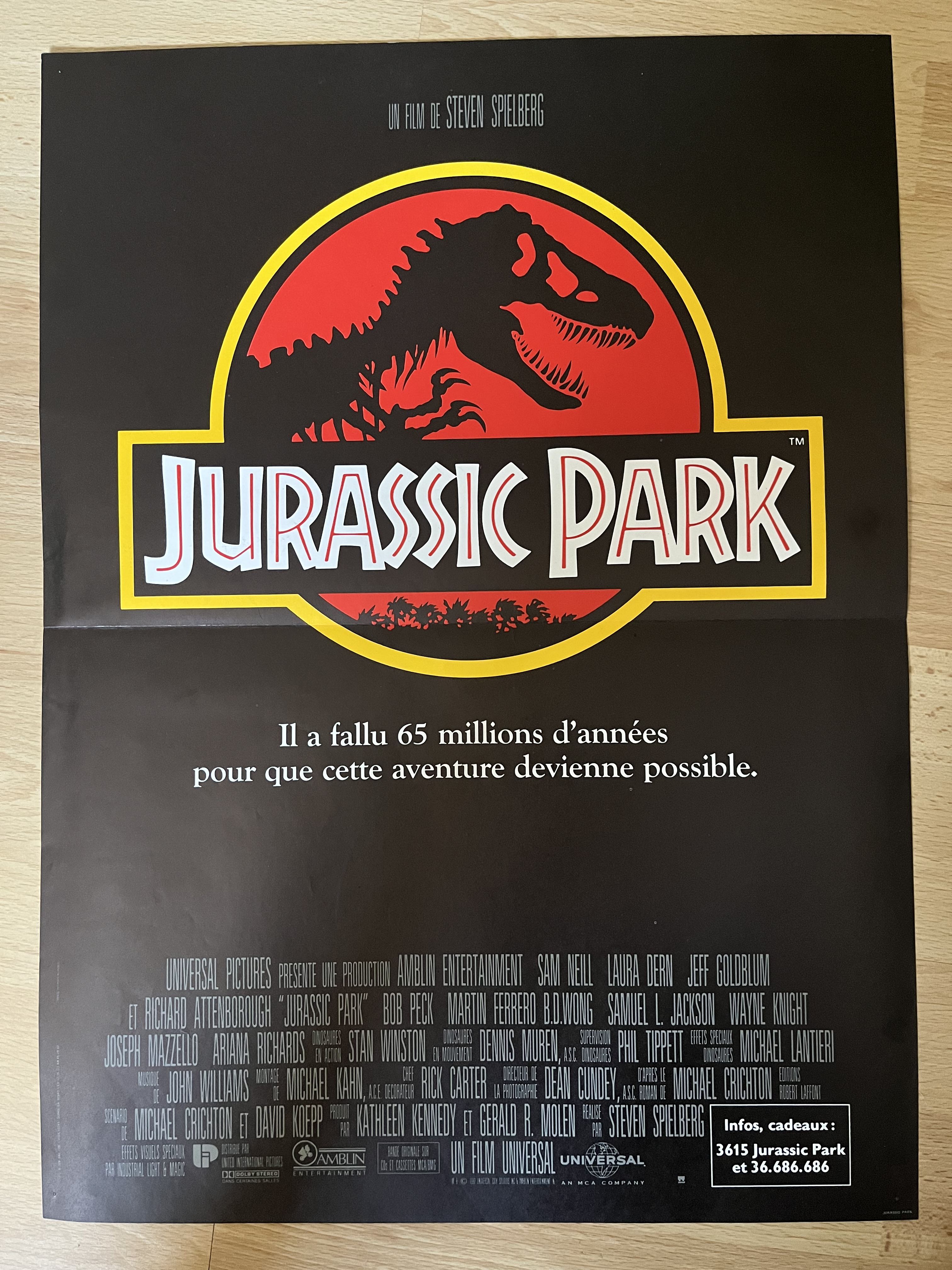Poster Jurassic Park Officiel - 91.5x61 Cm - Affiche Film Roulée - Haute Qualité