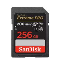 Carte mémoire SD SanDisk Extreme Pro SDXC UHS-I U3 Class10 256 Go
