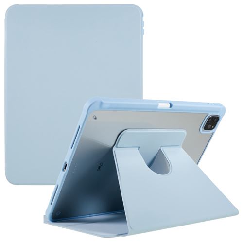 GENERIQUE - Étui pour iPad Pro 11 - Antichoc - Avec Béquille Rotative - Bleu Clair - Image 2