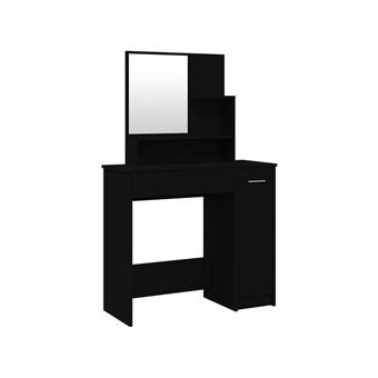 Coiffeuse avec miroir noir 80x39x80 | Leroy Merlin