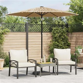 Parasol droit vidaxl 223 x 223 carre toile en polyester mat en acier - 1