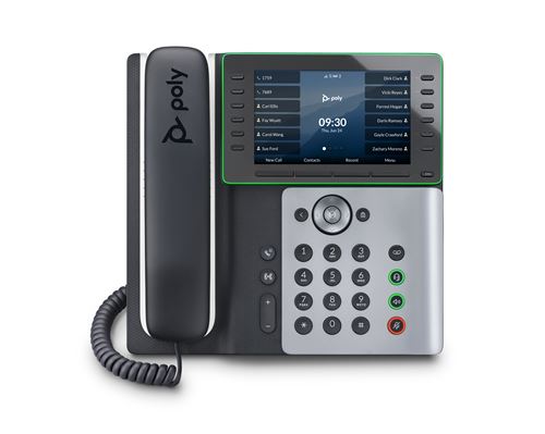 HP Poly Edge E550 - Téléphone Voip Avec Id D'Appelant/Appel En Instance - (Conférence) À Trois Capacité D'Appel - Sip, Sdp - Bleu Nuit, Blanc