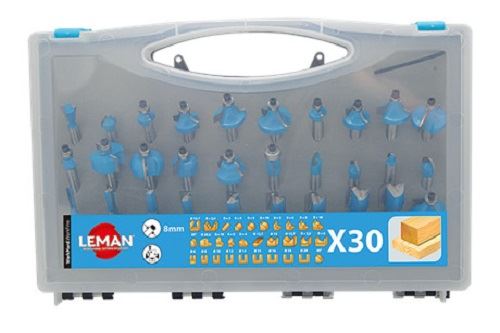 Leman Noir Coffret De 30 Mèches De Défonceuse Def.428.30 - 428.700.30