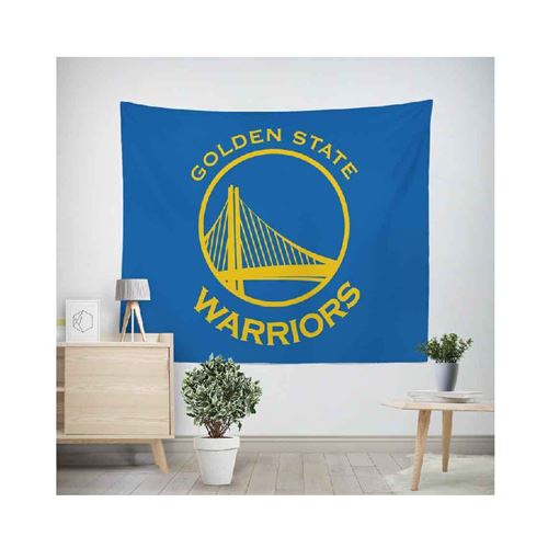 Tapisserie murale en polyester NBA décorations pour la maison – 150*200cm (Warriors de Golden State)