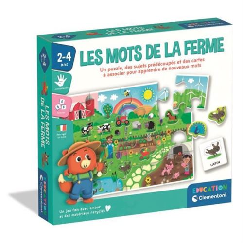 Non Communiqué Multicolore Les Mots De La Ferme Clementoni
