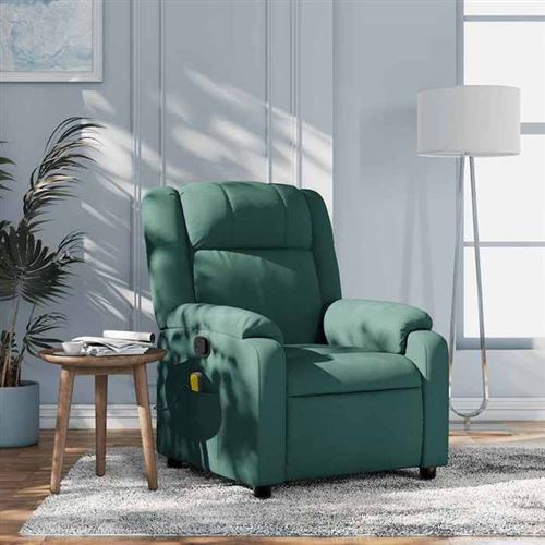 Non Communiqué Vert Vidaxl Fauteuil De Massage, Relaxation Tissu Foncé