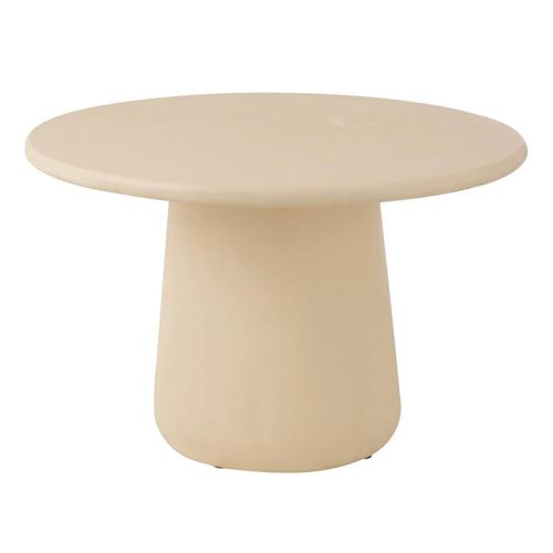 Non Communiqué Beige Table A Manger Fixe Sans Tiroir Rond En Bois
