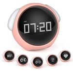 Réveil éléphant LED 7 Couleurs – Avec Date, Température, Veilleuse, écran 7,9 Cm – Idéal Chambre Ou Voyage