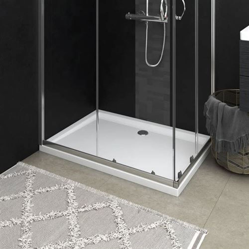 Receveur de douche rectangulaire abs Blanc 80x110 cm