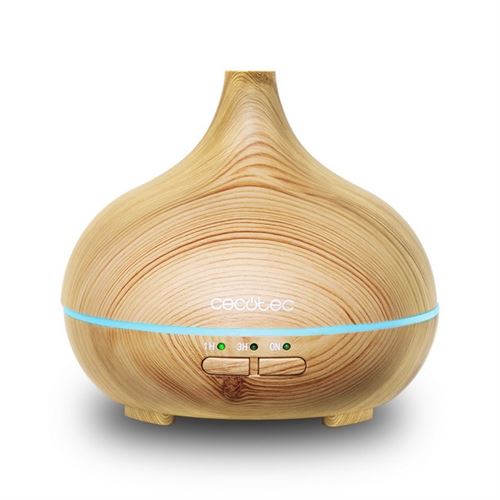 Humidificateur Cecotec Pure Aroma 150 Yang Bois, Humidificateur ultrasonique et diffuseur d’arôme 150 ml, Minuterie 3 heures, Aromathérapie