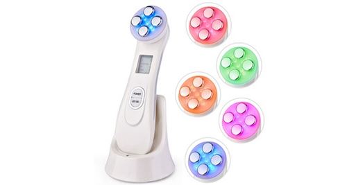 Appareil de levage raffermissant pour le visage appareil de beauté à ultrasons rf 5 en 1 appareil de massage(blanc)