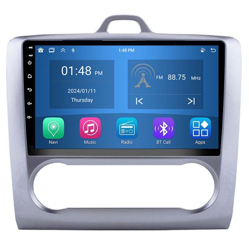 Autoradio RoverOne® Bluetooth CarPlay Android Auto Navigation 4Go RAM 64Go ROM pour Ford Focus 2 Mk 2 2004-2011 AT