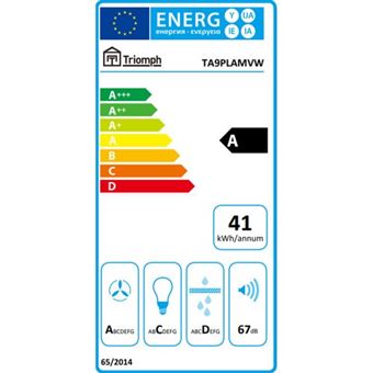 Hotte aspirante Plasma inclinée TA9PLAMVW Verre Blanc 90 cm 623m3/h