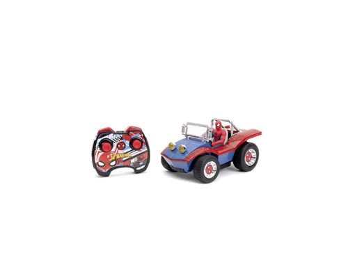Jada - Marvel - Voiture Radiocommandée Spiderman - Fonction turbo - Figurine incluse - Des 6ans