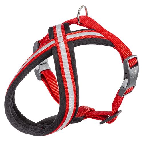 Ferplast Harnais pour Chiens Petite Taille DAYTONA CROSS XS, Réfléchissant, avec Boucle Magnétique Rouge