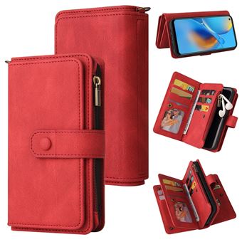 Custodia Portafoglio In Pelle PU Con Magnete Per Oppo A74 4G E Oppo F19, Blu, Con Slot Per Carte E Funzione Stand