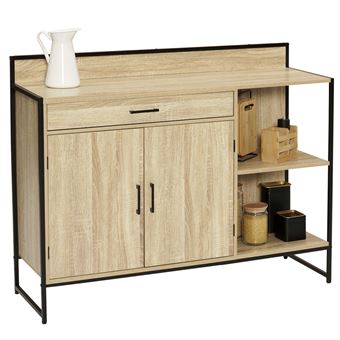 IDMARKET Buffet Bas De Cuisine 120 CM CINA Plan De Travail H.83 Cm 2