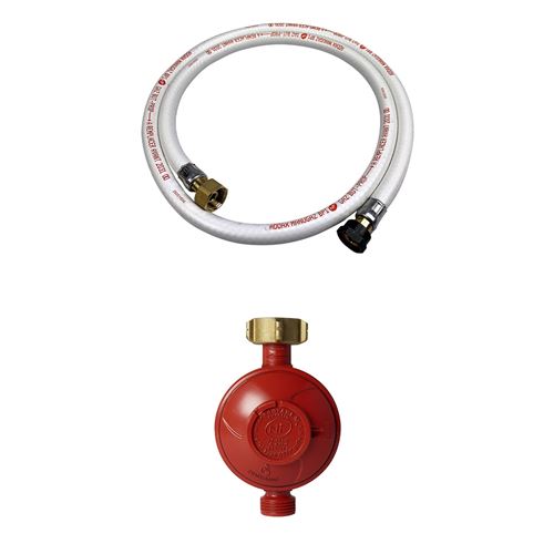 Kit Tuyau flexible de gaz 1.5 m à embouts mécaniques + Détendeur Propane 37mbar 1.5kg/h – Normes NF