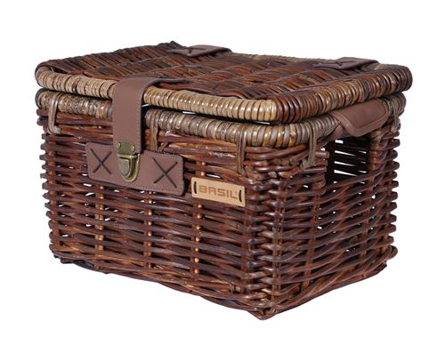 Basil panier à vélos Denton petit rotin 22 litres marron