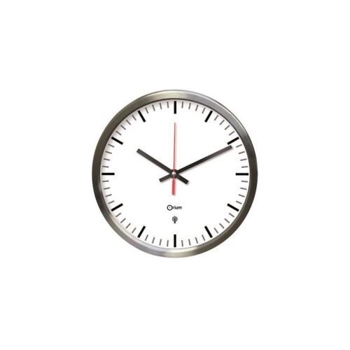 MUNDUS Horloge inox RC en acier inoxydable brossé - 34 cm