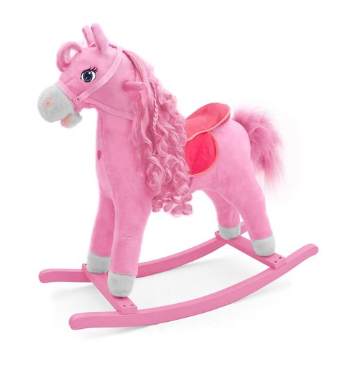 Cheval à bascule interactif Princess avec petit coeur lumineux enfant 3ans+ | Rose