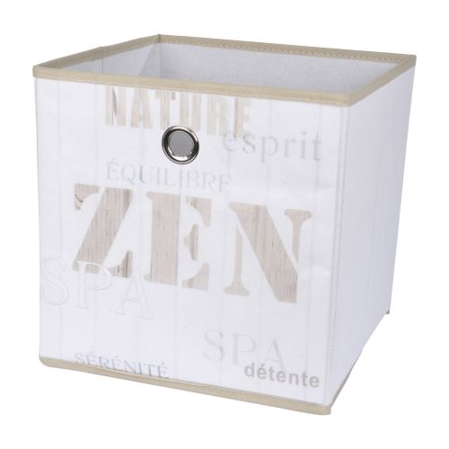 panier de rangement intissé 31cm zen wood