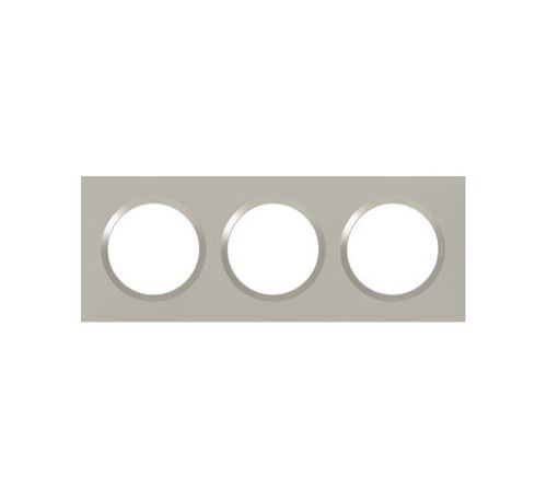 LEGRAND - Plaque Dooxie - 3 postes - Entraxe 71mm - Plume - Image 2