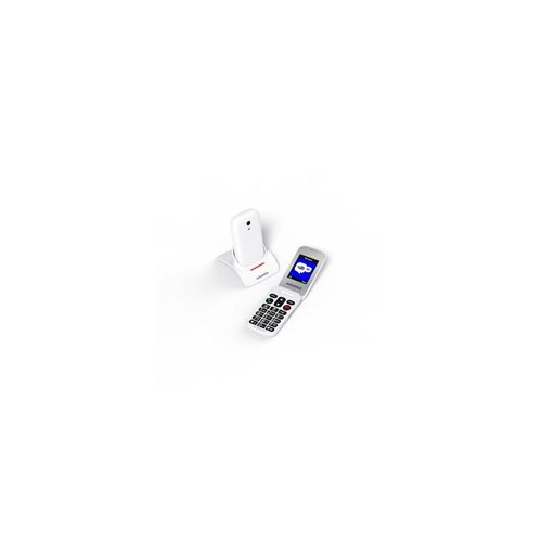 Swissvoice S24 - Téléphone mobile - microSDHC slot - GSM - 320 x 240 pixels - TFT - 0,3 MP - blanc